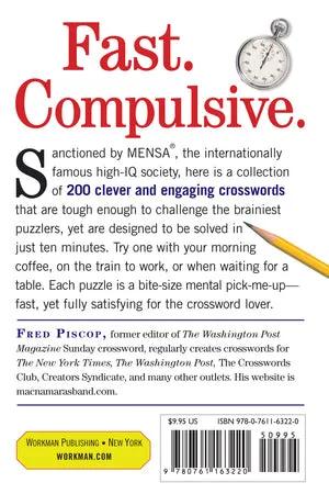 10 Minute Crossword Puzzles - An Official Mensa Book