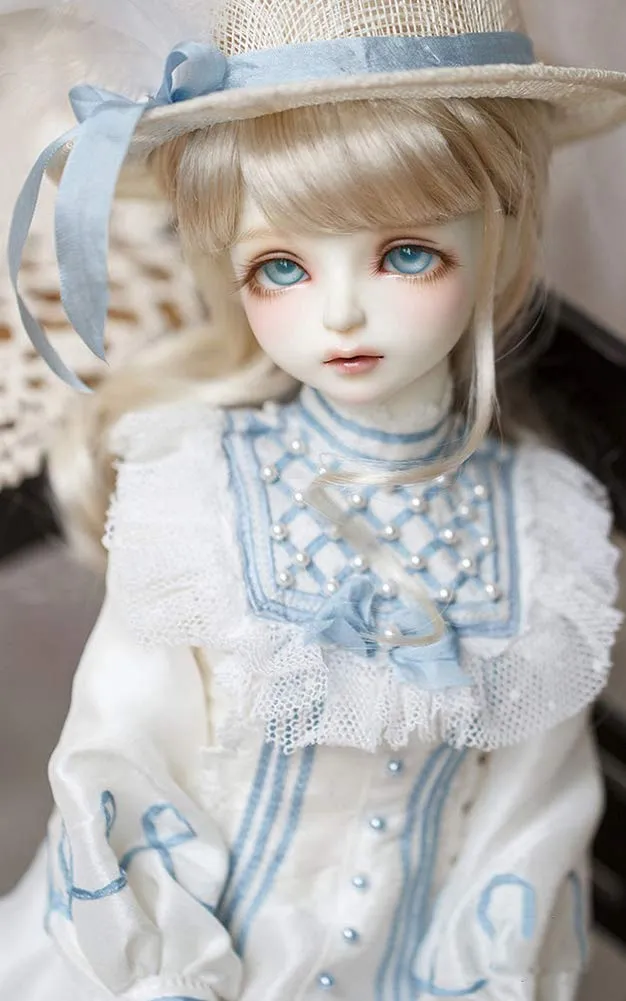 1/4 BJD Ball Jointed Doll Toy with Full Set Clothes Shoes Wig, Girl Doll Playset, Birthday for Your Daughter & Girlfriends(17 Inch Zuzana)