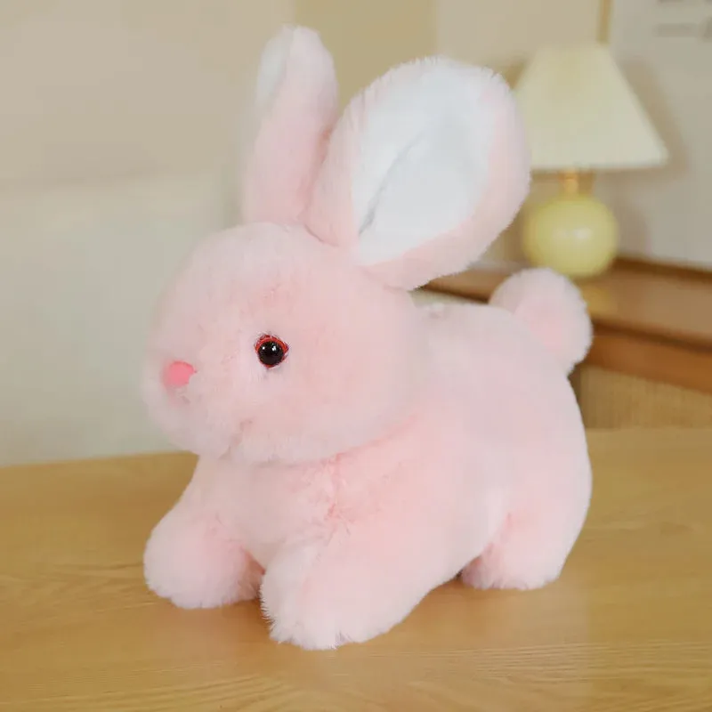 15-30cm Cartoon Doll Fluffy Rabbit Plush Toys Black Lying Rabbit Dolls Pillow and Keychain Children Kids Birthday Xmas Gifts