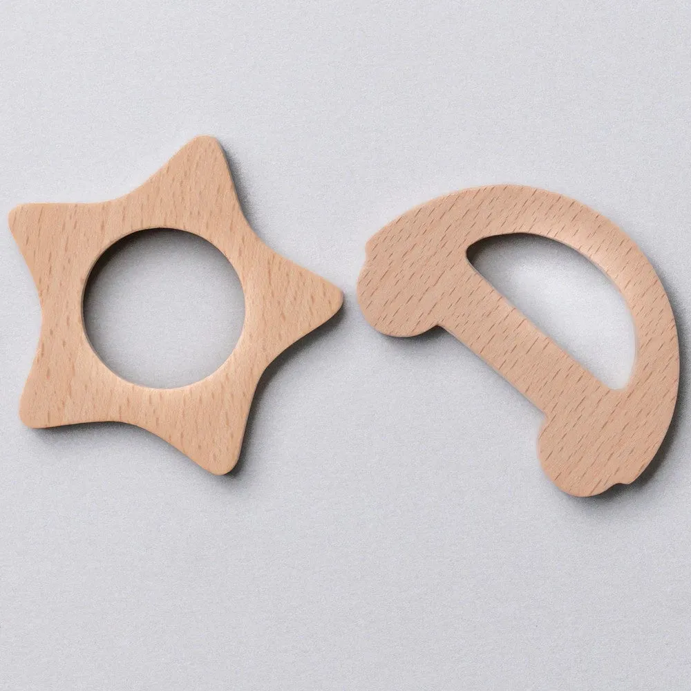 1st Step Teether Natural Wood Teether With No Sharp Edges