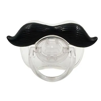 2Pcs 3# Funny Baby Beard Pacifiers Nipple, Food Grade Silicone Teethers AZ12397