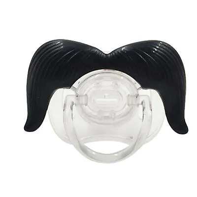 2Pcs 5# Funny Baby Beard Pacifiers Nipple, Food Grade Silicone Teethers AZ12403