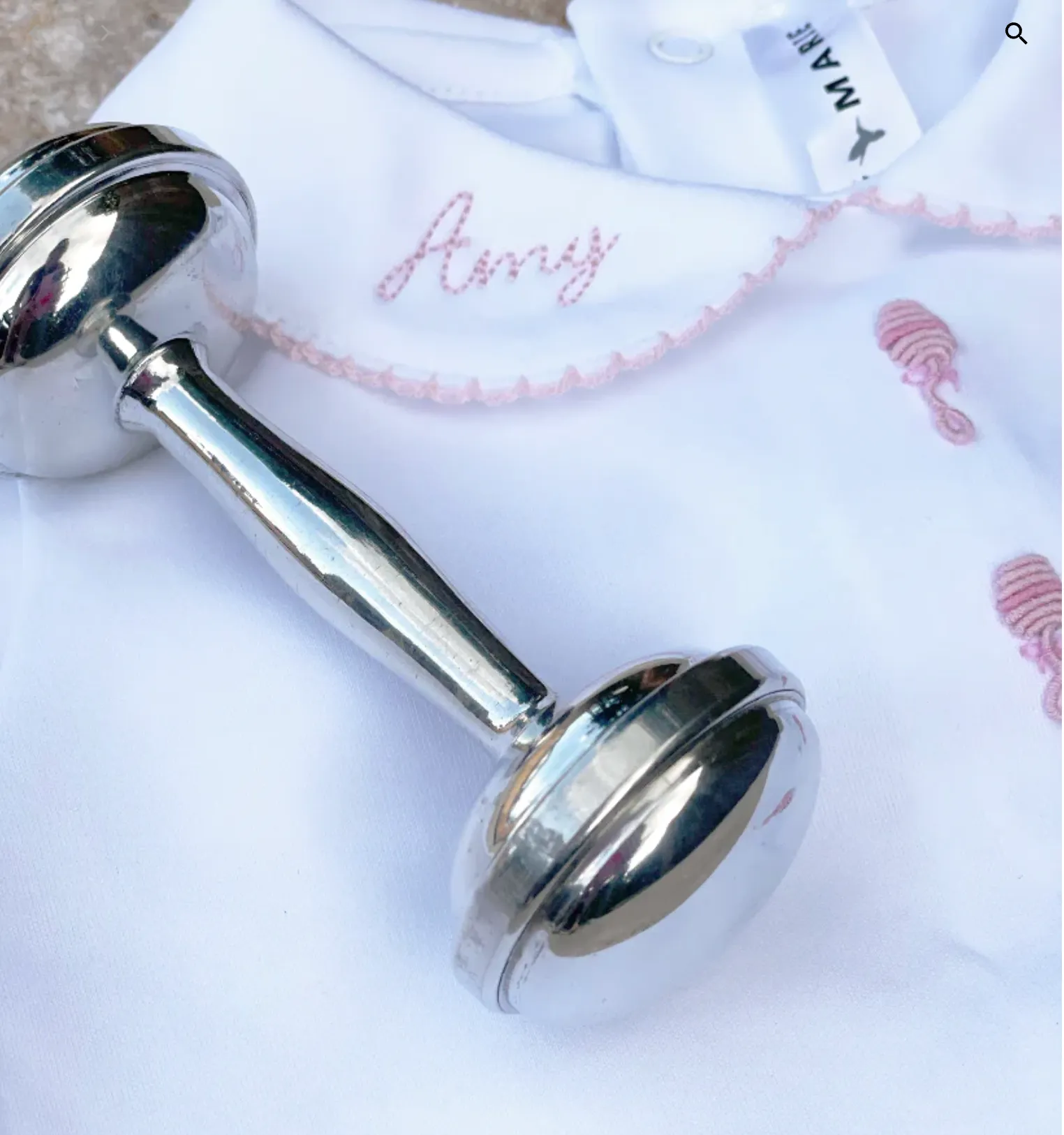 3 Pink Rattles Daygown