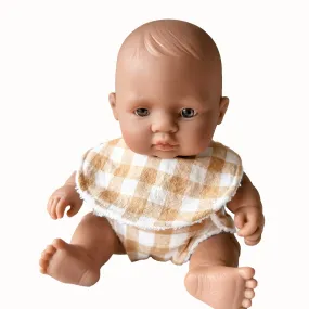8" Mini Baby Doll Clothing- Bib and Diaper Available in 5 Colors!