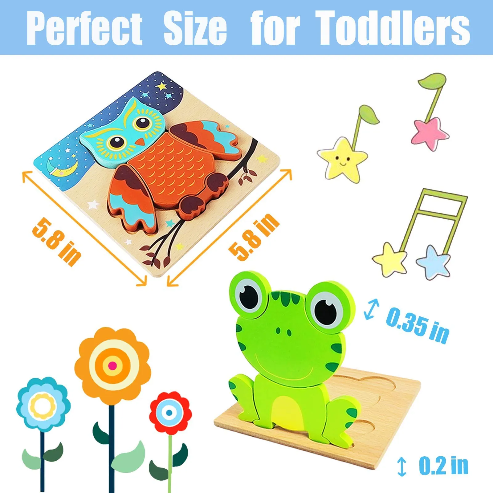 Animal Adventure Puzzles: 6-Pack Engaging Fun for Toddlers to Explore and Learn Through Play