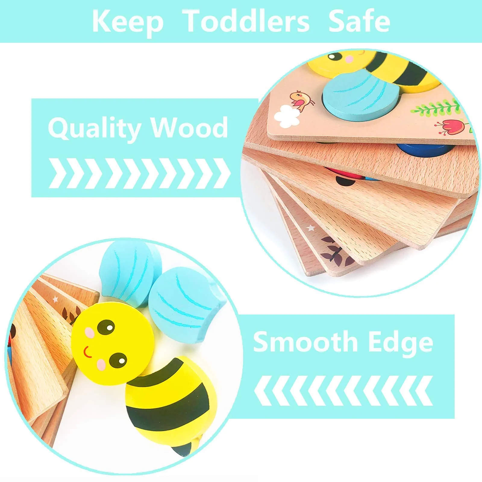 Animal Adventure Puzzles: 6-Pack Engaging Fun for Toddlers to Explore and Learn Through Play