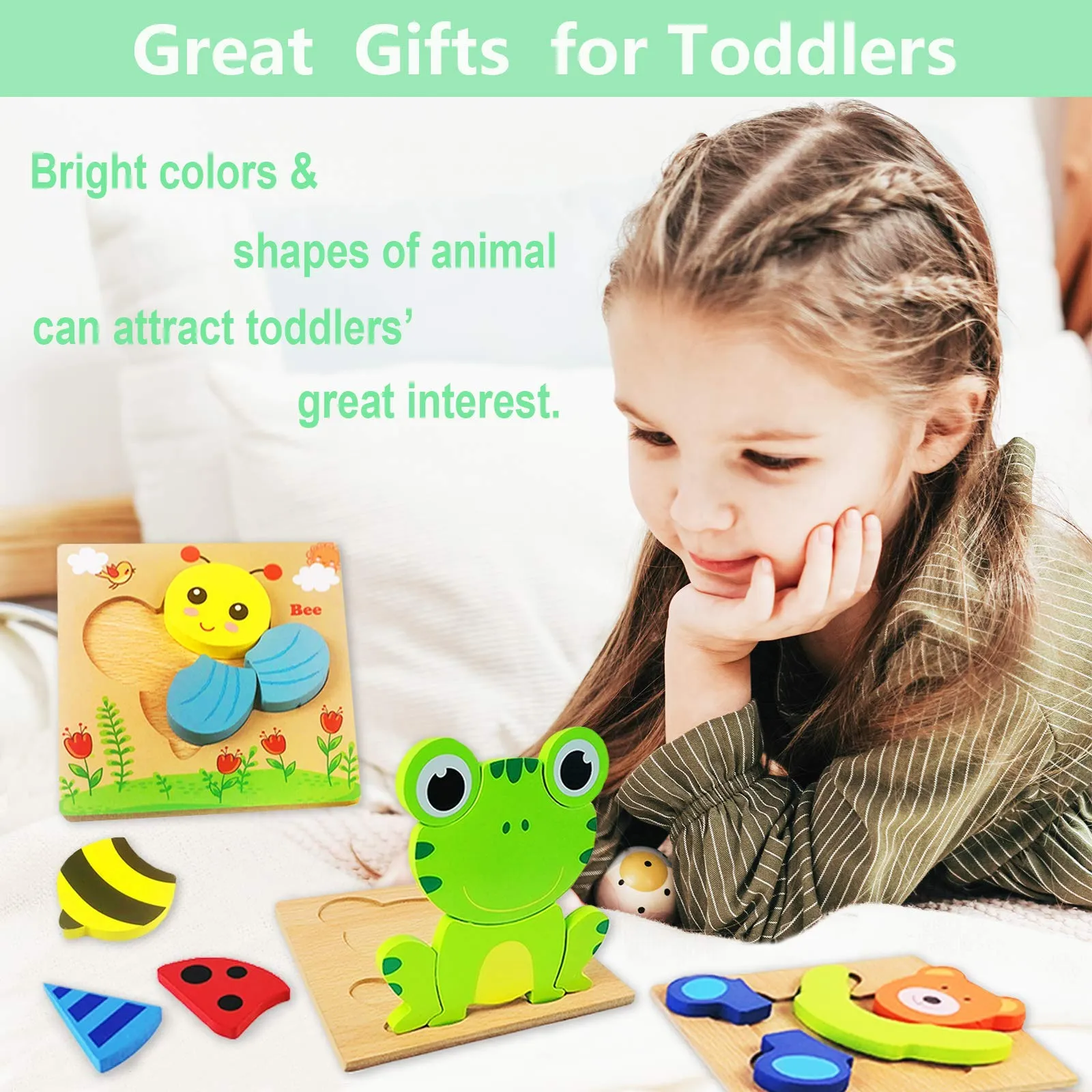 Animal Adventure Puzzles: 6-Pack Engaging Fun for Toddlers to Explore and Learn Through Play