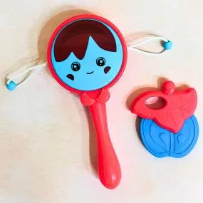Baby Rattle with Teether | Stimulating Rattles for Infants (Random Color)