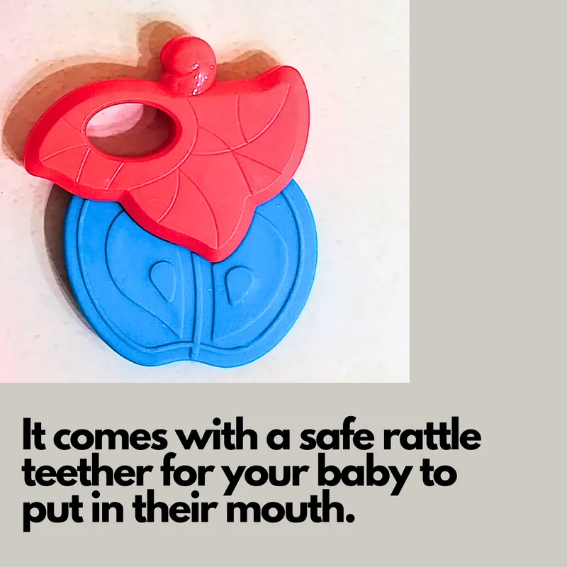 Baby Rattle with Teether | Stimulating Rattles for Infants (Random Color)
