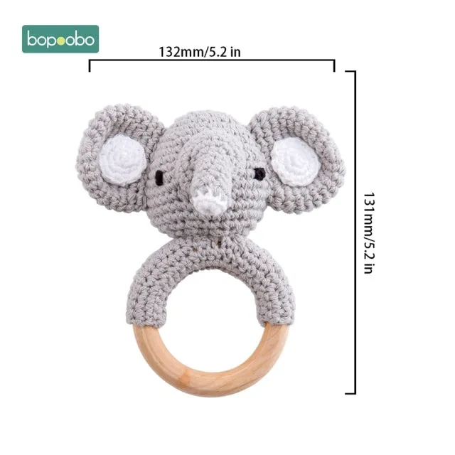 Baby Rattles Crochet Bunny Rattle Toy