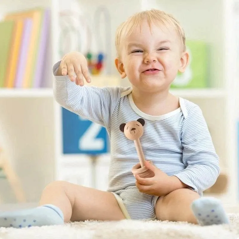 Baby Wooden Character Rattles