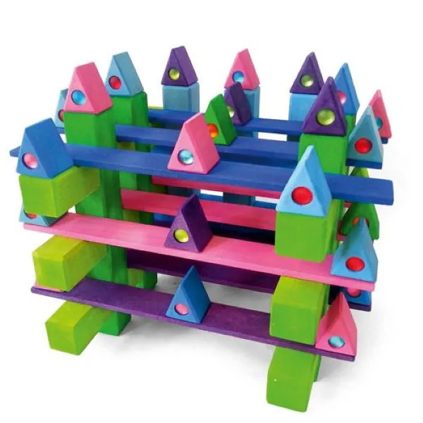 Bauspiel | Triangles 50 Blocks with Tray