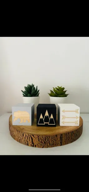 Bear,Mountain And Arrow Blocks