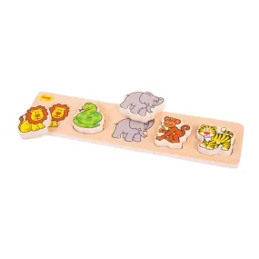 Bigjigs Chunky Lift & Match Puzzle (Safari)