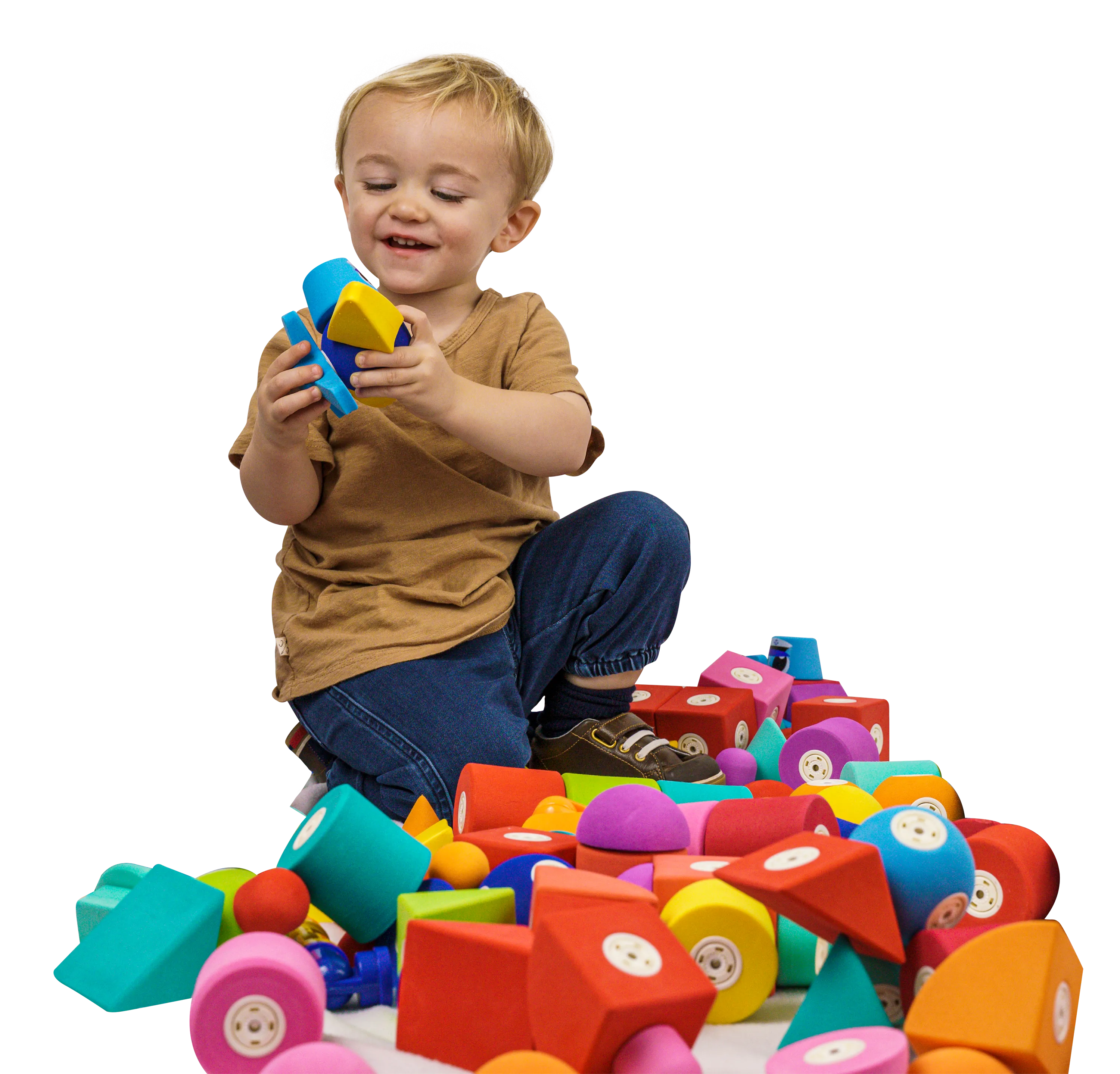 Blockaroo Magnetic Foam Blocks 50-Piece Builder Set