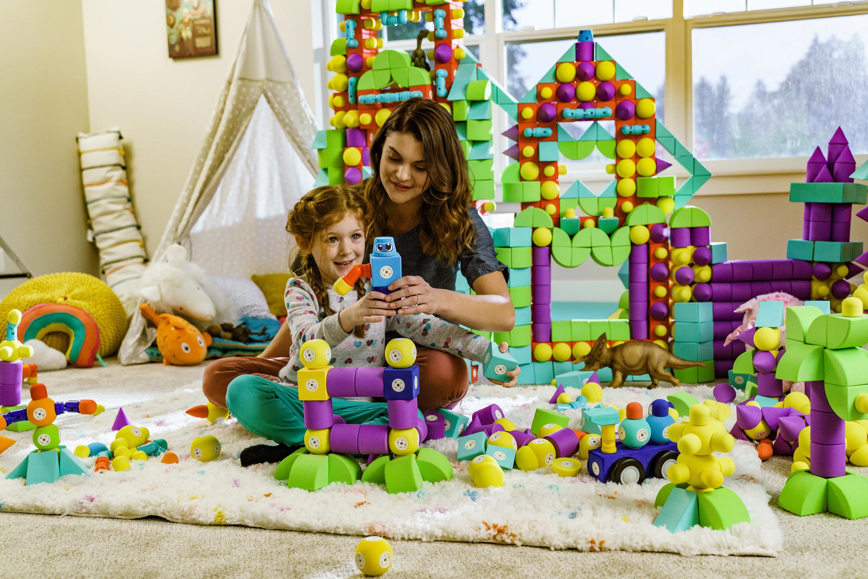 Blockaroo Magnetic Foam Blocks 50-Piece Builder Set