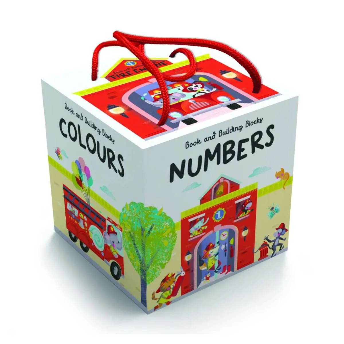 Book & Blocks Tower Fire Engine
