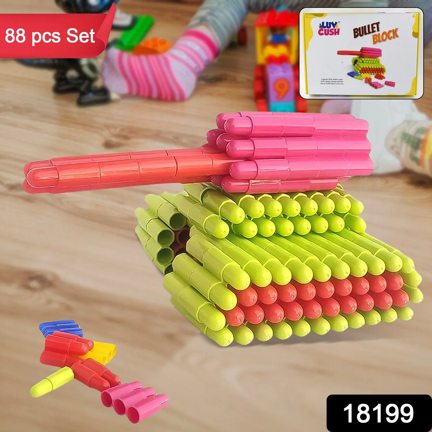 Bullet Shape Creative Building Blocks (88 Pcs)