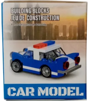 Car Model Series Pull-back Building Blocks Police Car (4 Assorted Models)