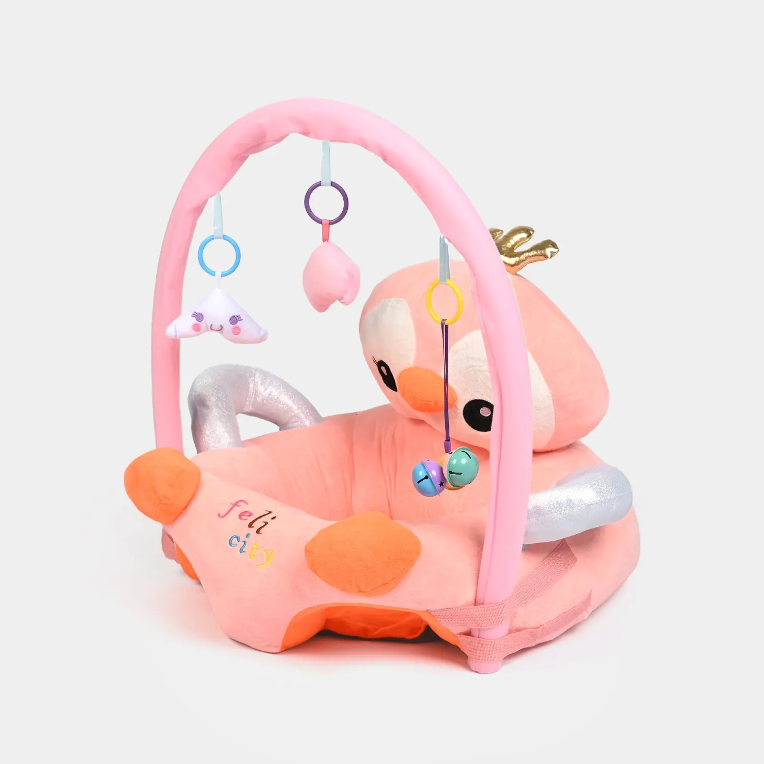 Cartoon Baby Floor Seat/Support Sofa Seat 6M  |  544-Peach