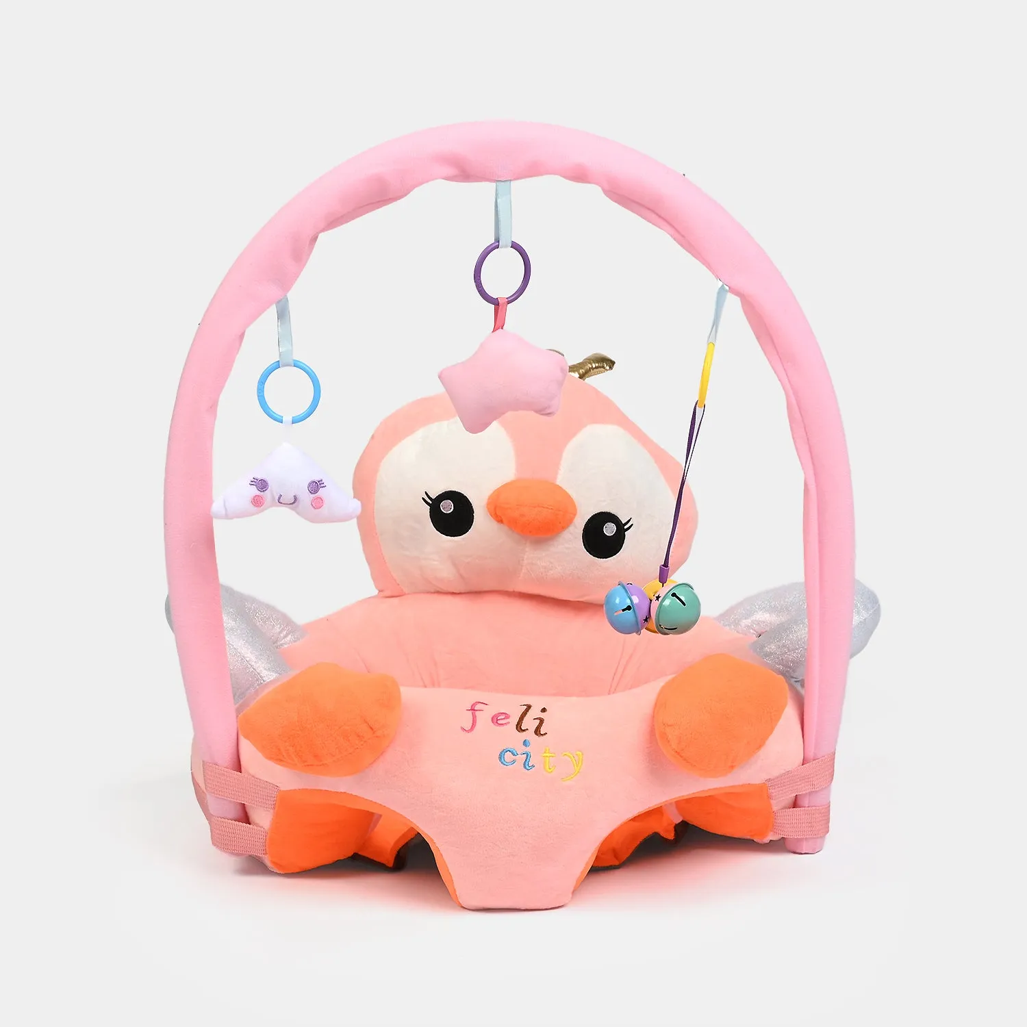Cartoon Baby Floor Seat/Support Sofa Seat 6M  |  544-Peach