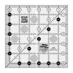 Creative Grids SQUARE 6.5" X 6.5" Ruler CG R6