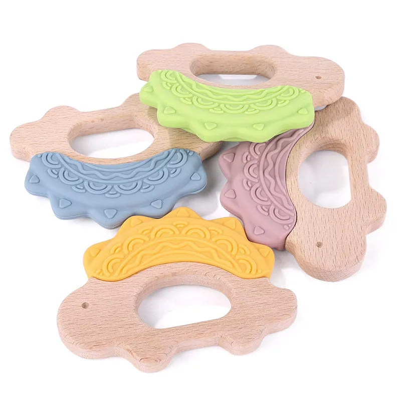 Custom Silicone and Wood Teether