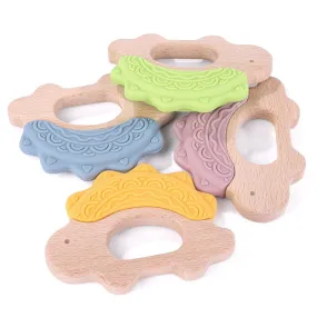 Custom Silicone and Wood Teether