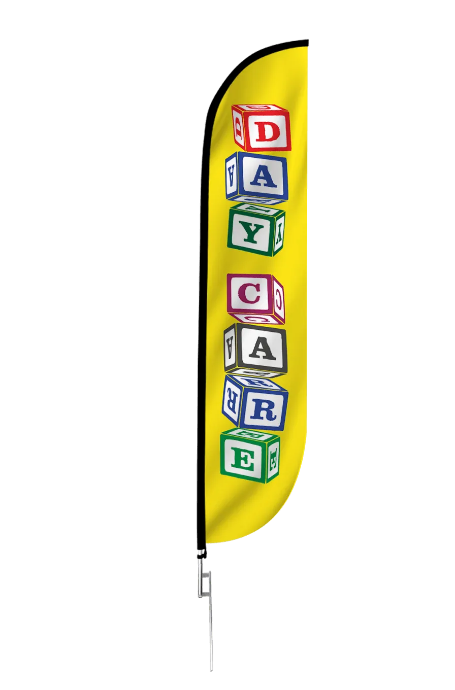 Day Care Feather Flag Blocks