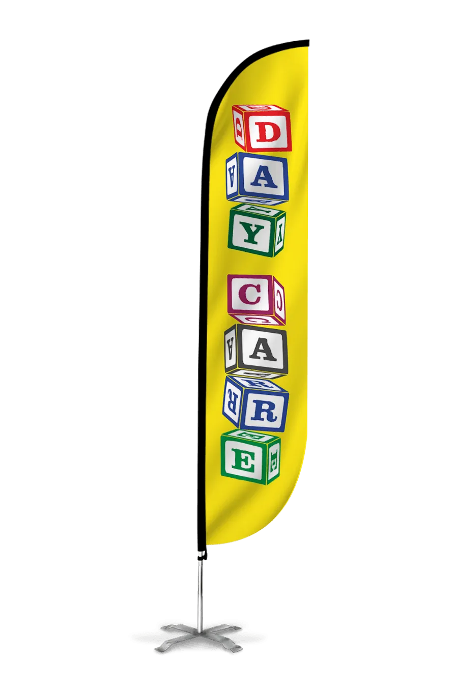 Day Care Feather Flag Blocks