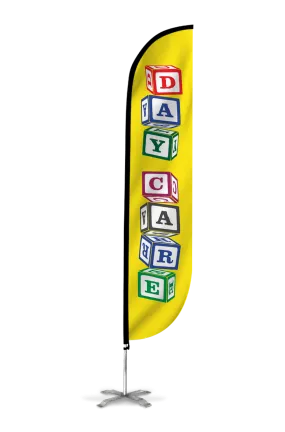 Day Care Feather Flag Blocks