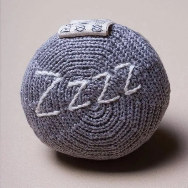 Estella Knit Baby Rattle ~ Sleeping Moon