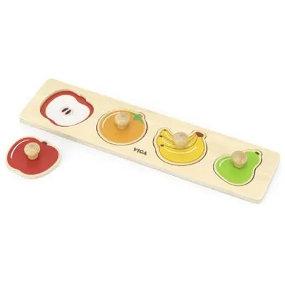 Flat Peg Puzzle: Fruits