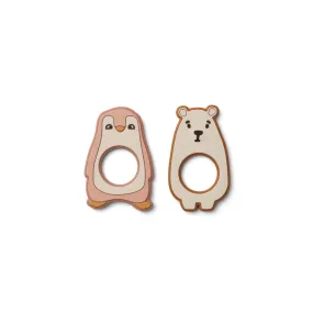 Gili Teether 2 Pack - Dark rose multi mix