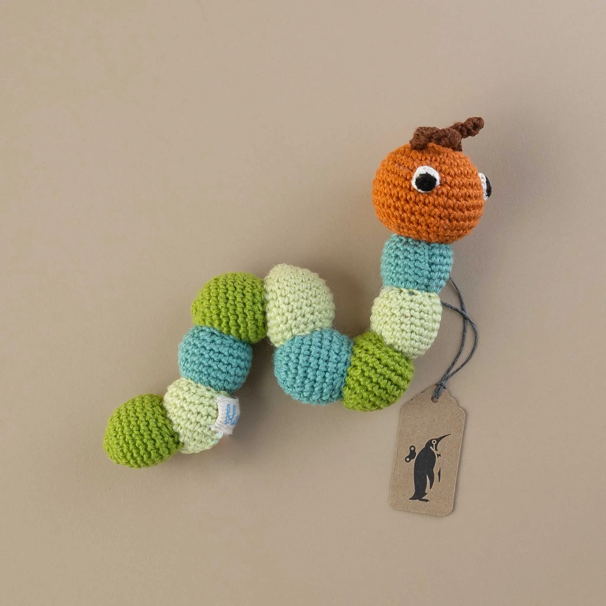 Hand Crocheted Caterpillar Rattle