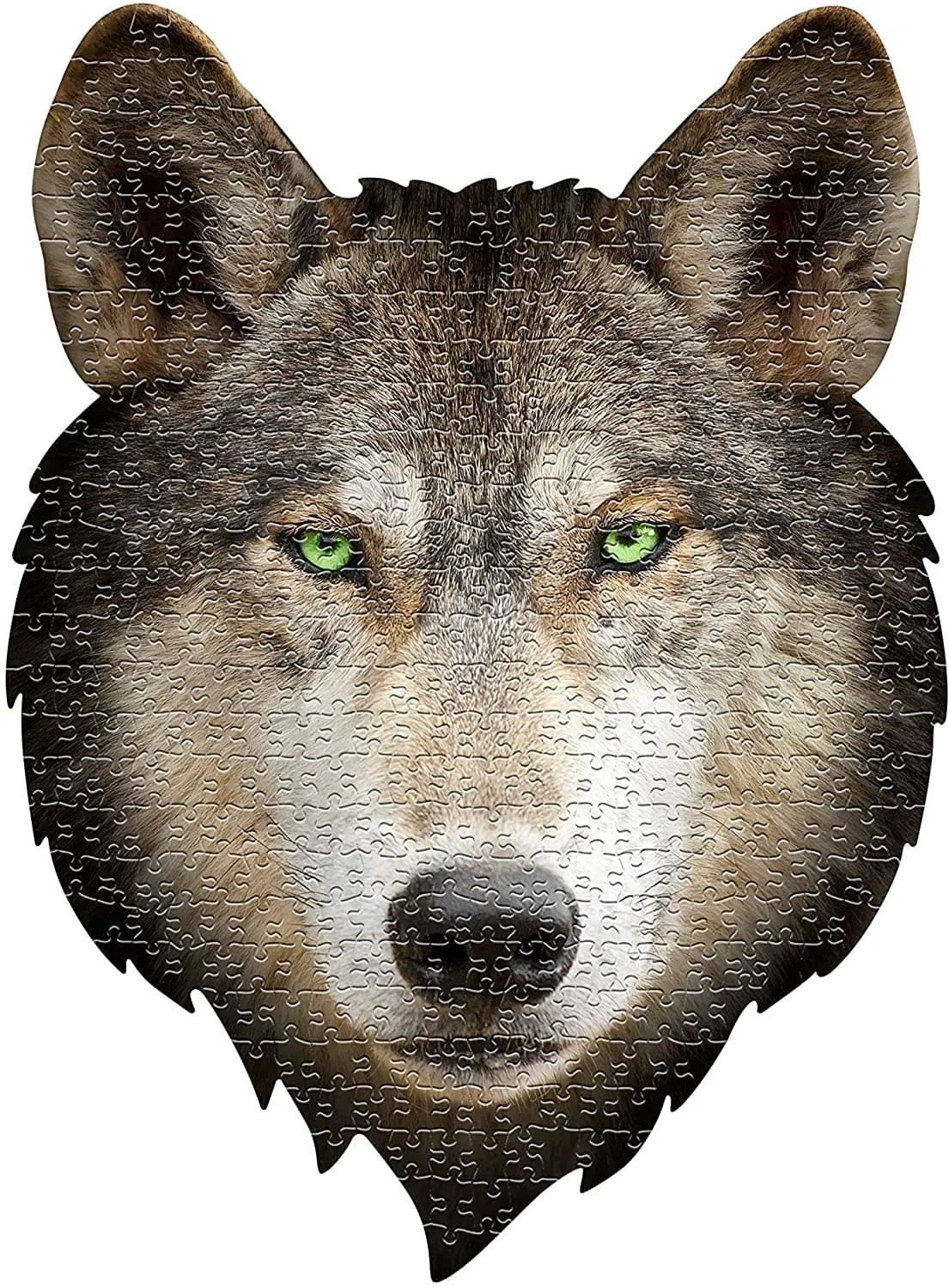 I AM Wolf 550 Piece Animal Head-Shaped Jigsaw Puzzle