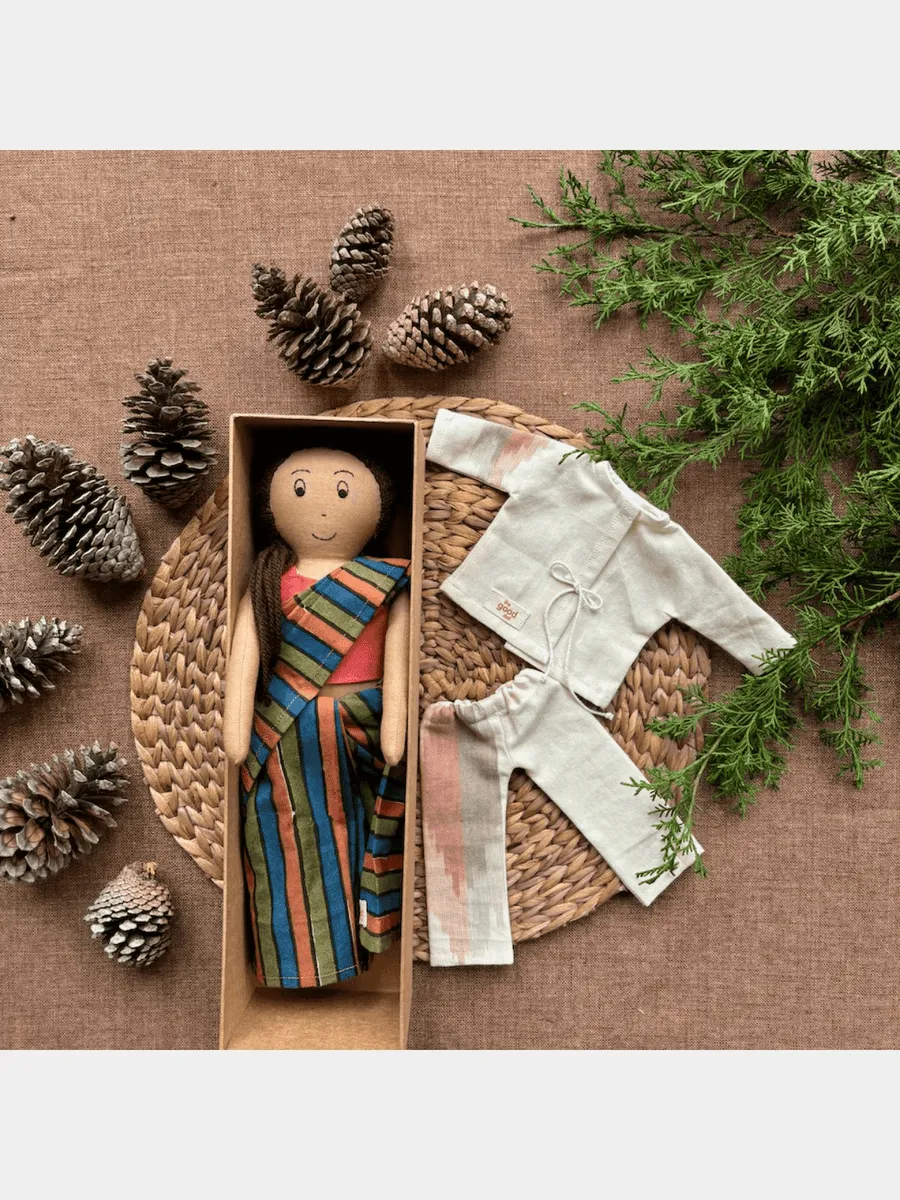 Ila, Cotton Fabric Doll