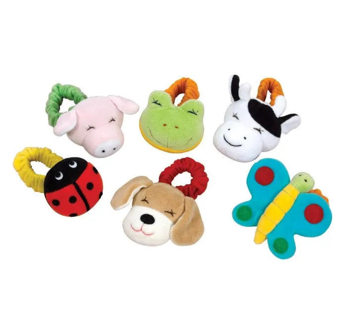 Infant Colorful Wrist Rattles - Set of 6
