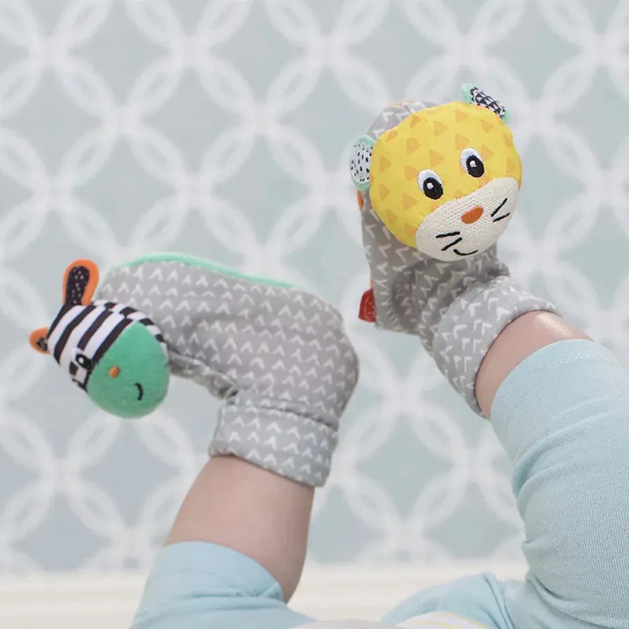Infantino Foot Rattles (Zebra/Tiger)