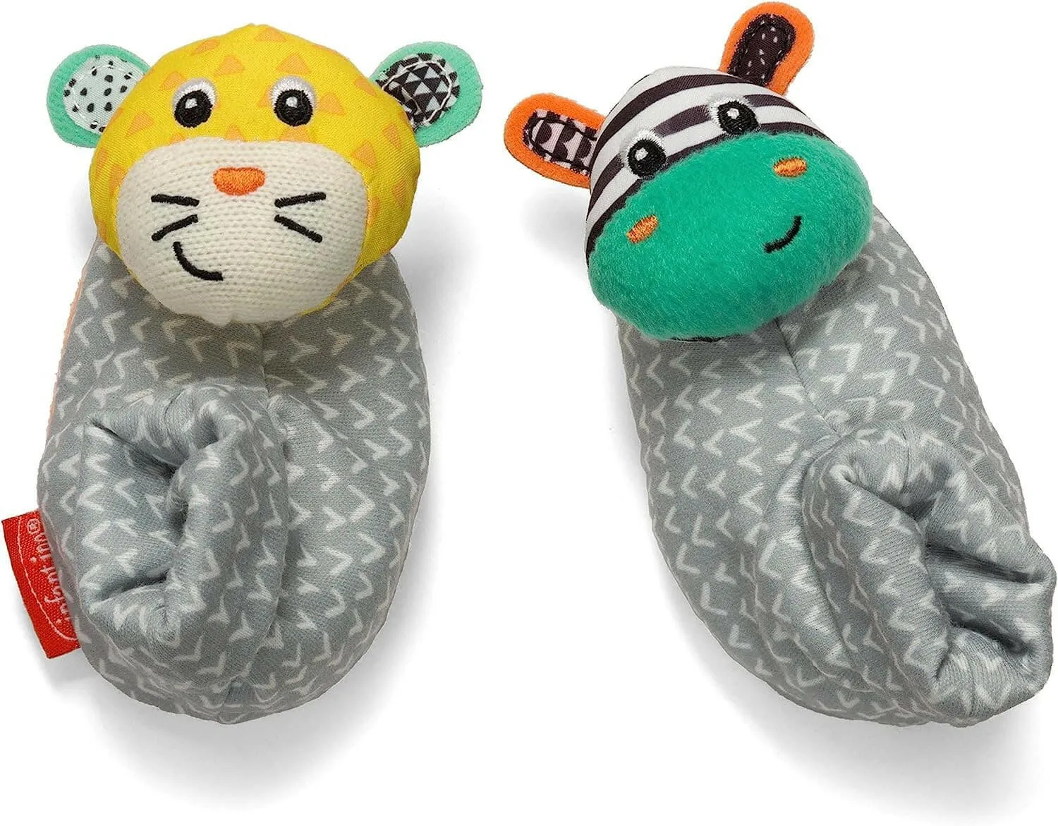 Infantino Foot Rattles - Zebra/Tiger