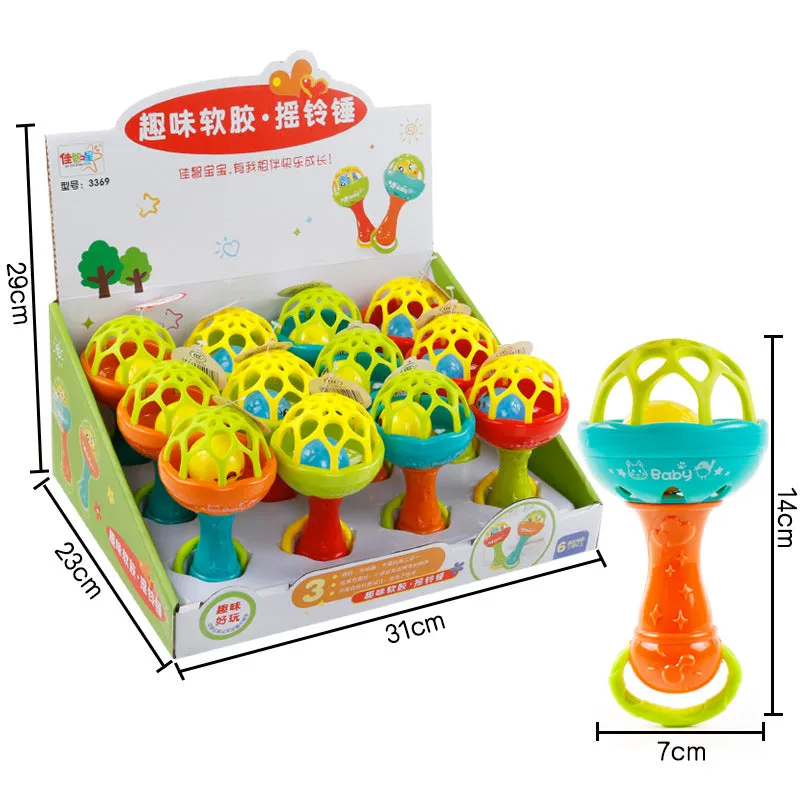 Intelligence Grasping Gums Plastic Hand Bell Rattle