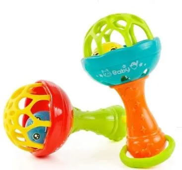 Intelligence Grasping Gums Plastic Hand Bell Rattle