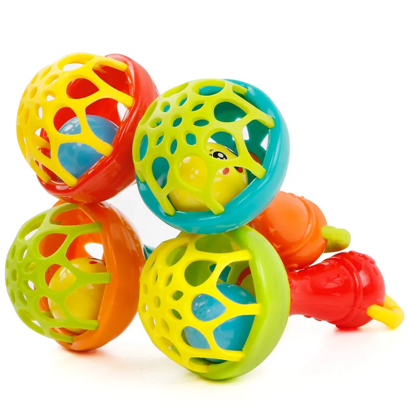 Intelligence Grasping Gums Plastic Hand Bell Rattle
