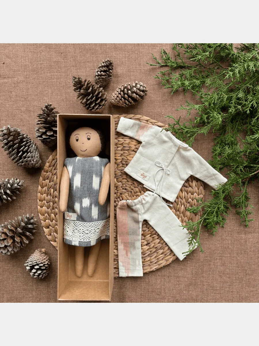 Jane, Cotton Fabric Doll