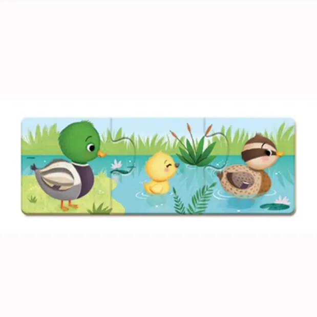 Janod Preschool Jigsaw Puzzle - Baby Animals Trio Set