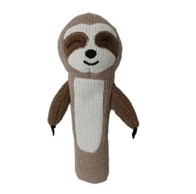 Knitted Hand Rattle - Sloth