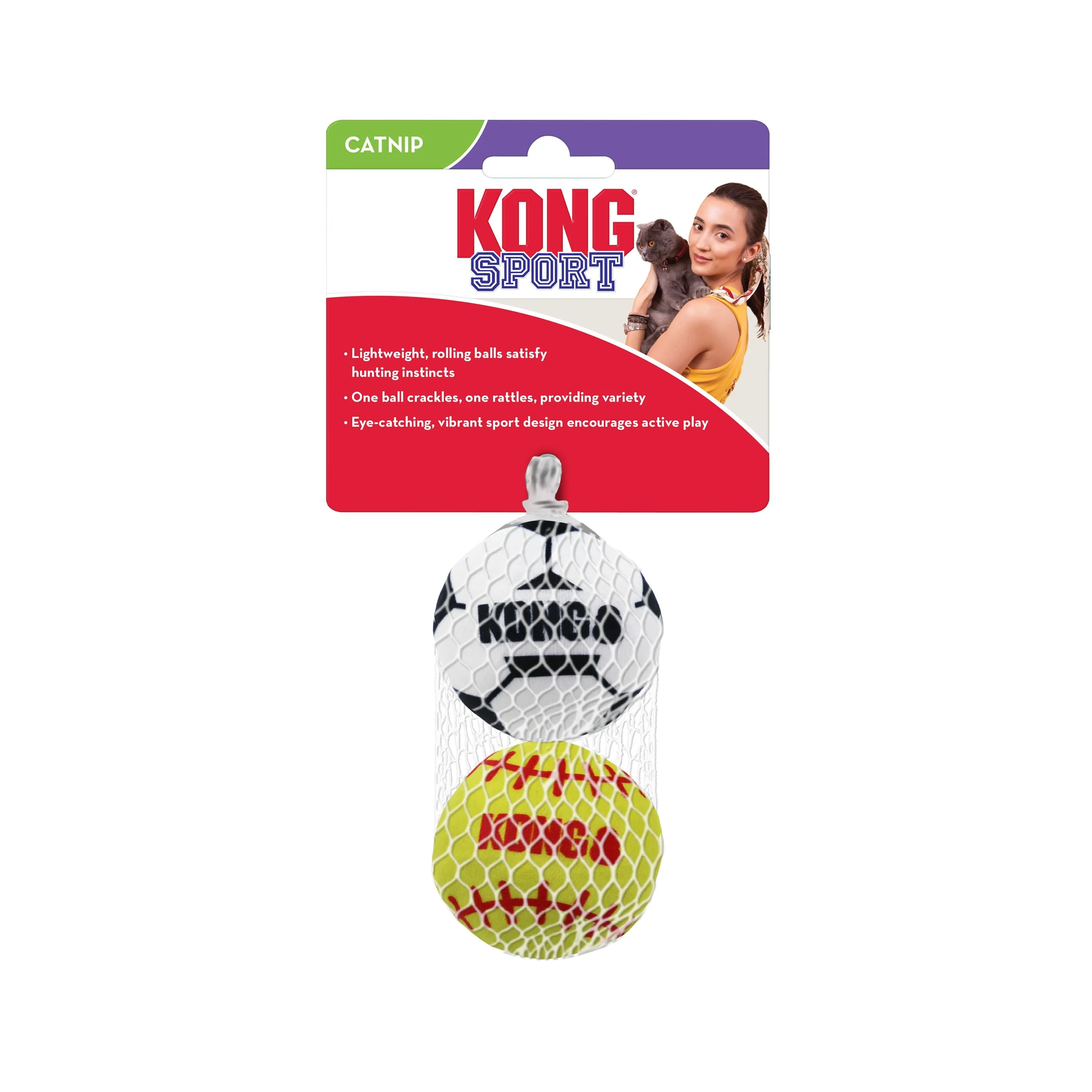 KONG Sport Balls Cat Toy 2 Pack^^^