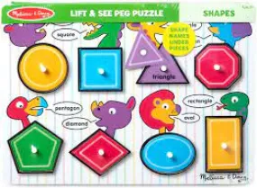 Melissa & Doug Lift & See Peg Puzzle