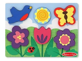 Melissa and Doug My First Chunky Puzzle Scene Flower Garden Item # 3753 Ages 2  Wooden, Sturdy