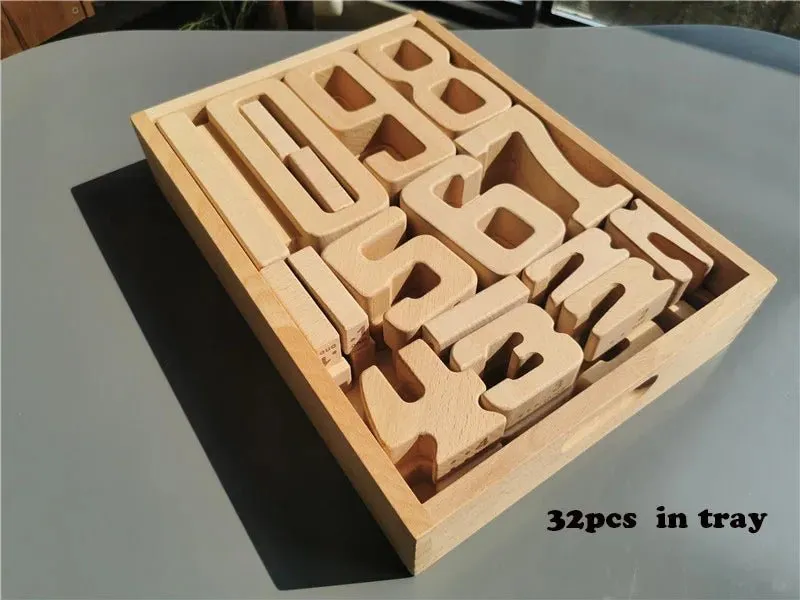 Montessori Math: Wooden Building Stacking Digital Blocks